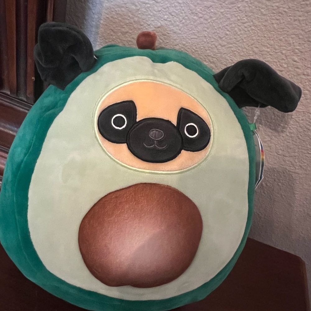 Squishmallow Plush 8" Prince Pug Dressed as Avocado Green Limited Edition - Picture 5 of 10